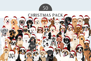 Christmas Dog Art Bundle PNG EPS SVG