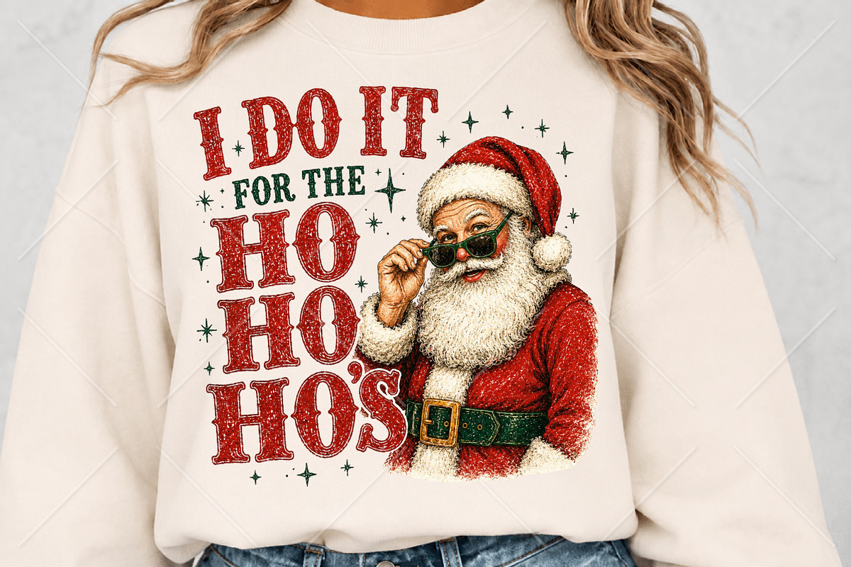I Do It for the Ho Ho Hos Christmas, a Seasonal Illustration by Canvas Craft (Photo 5 of 6)