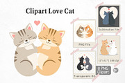 Clipart Love Cat, a Graphic by Artnoy (Thumbnail 1 of 5)