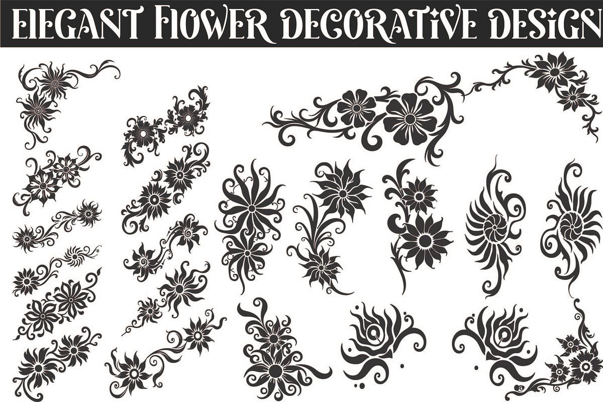 Elegant flower decorative design, an Illustration by Amazin_art (Photo 1 of 21)