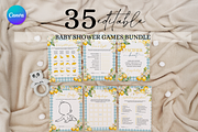 Lemon Baby Shower Games Pack, a Card Template by Digital_Mind (Thumbnail 1 of 6)