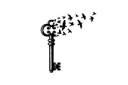 50 Flying Keys Silhouette Vector Bun, an Illustration by Designs_River (Thumbnail 14 of 51)