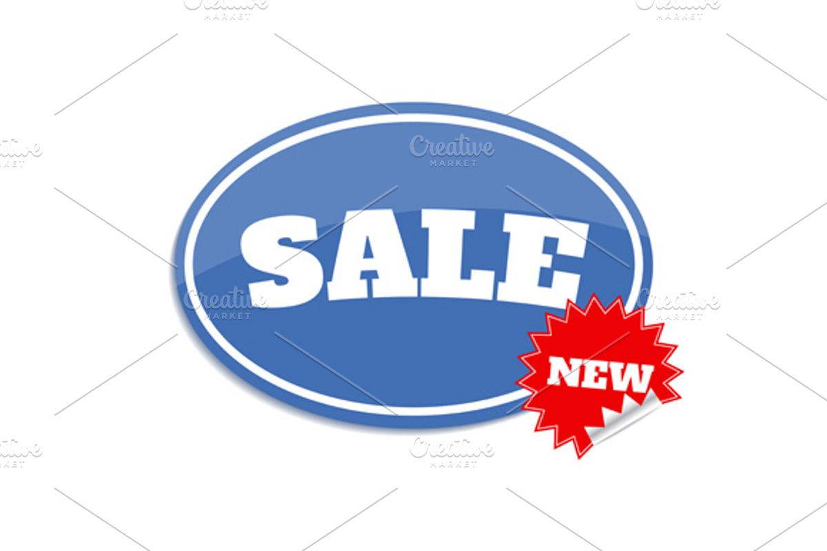 Set sale label. Sticker with sale