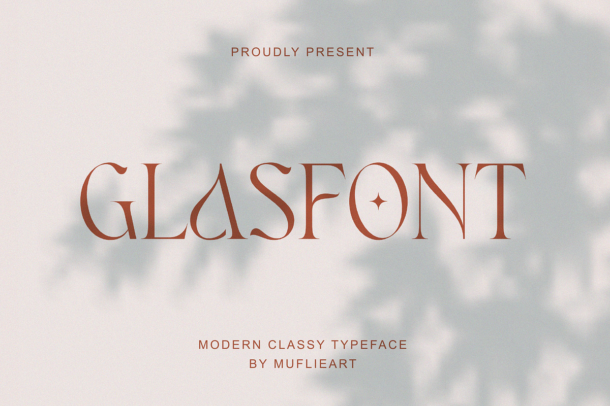 Glasfont, a Serif Font by Muflieart (Photo 1 of 7)