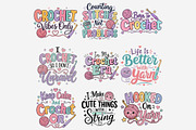 Crochet Quotes PNG Bundle, a Seasonal Illustration by Tanya Kart (Thumbnail 6 of 9)