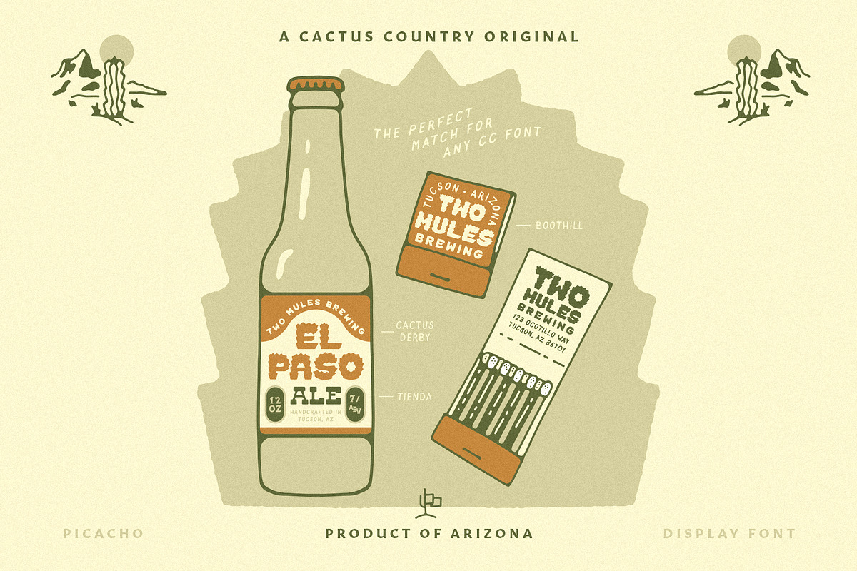 Picacho Display Font, a Sans Serif Font by Cactus Country (Photo 4 of 6)