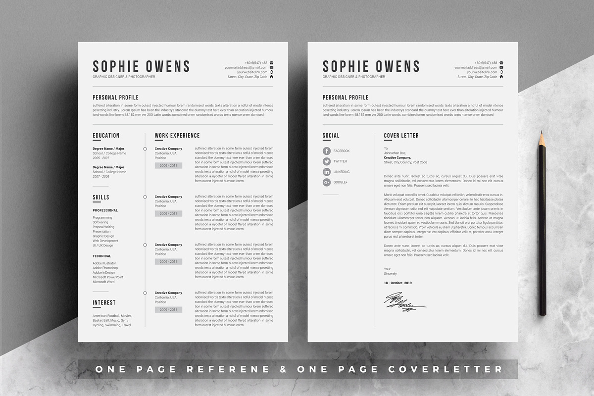 Resume Cv, a Resume Template by White Graphic (Photo 3 of 4)
