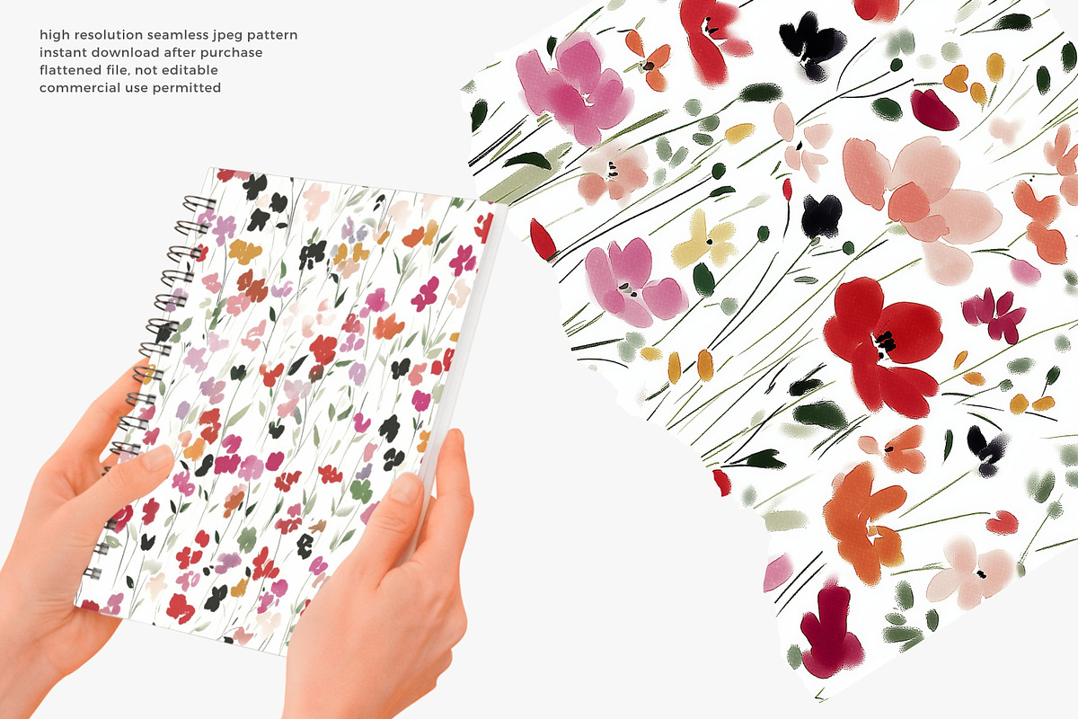 minimalist flowers seamless pattern, a Pattern Graphic by Pink Studio Art (Photo 4 of 4)
