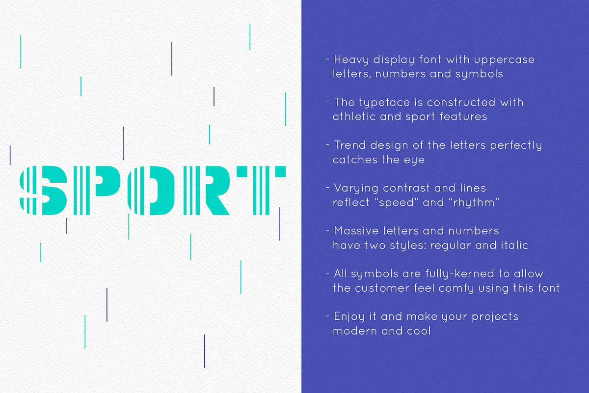 SPORT Sans Serif Display Font preview 8