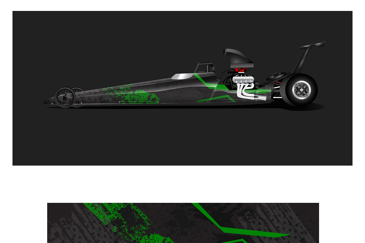 Dynamic Racing Car Graphics, a Transportation Illustration by CarWrap design (Photo 4 of 4)