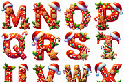 Christmas Alphabet Clipart, an Illustration by Craft Nest (Thumbnail 3 of 6)