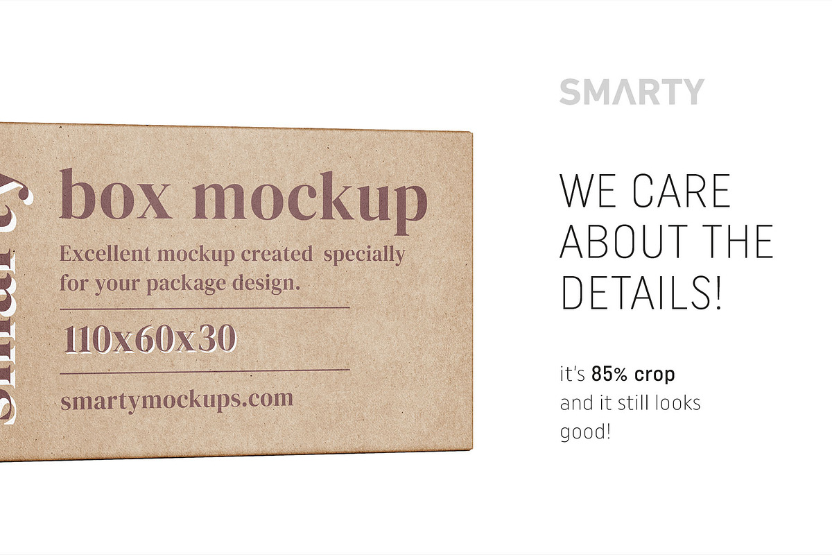 Box mockup 110x60x30, a Packaging Mockup by Smarty Mockups (Photo 4 of 5)