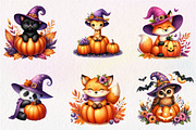 Animals in pumpkin clipart, an Illustration by CreationArt (Thumbnail 4 of 5)