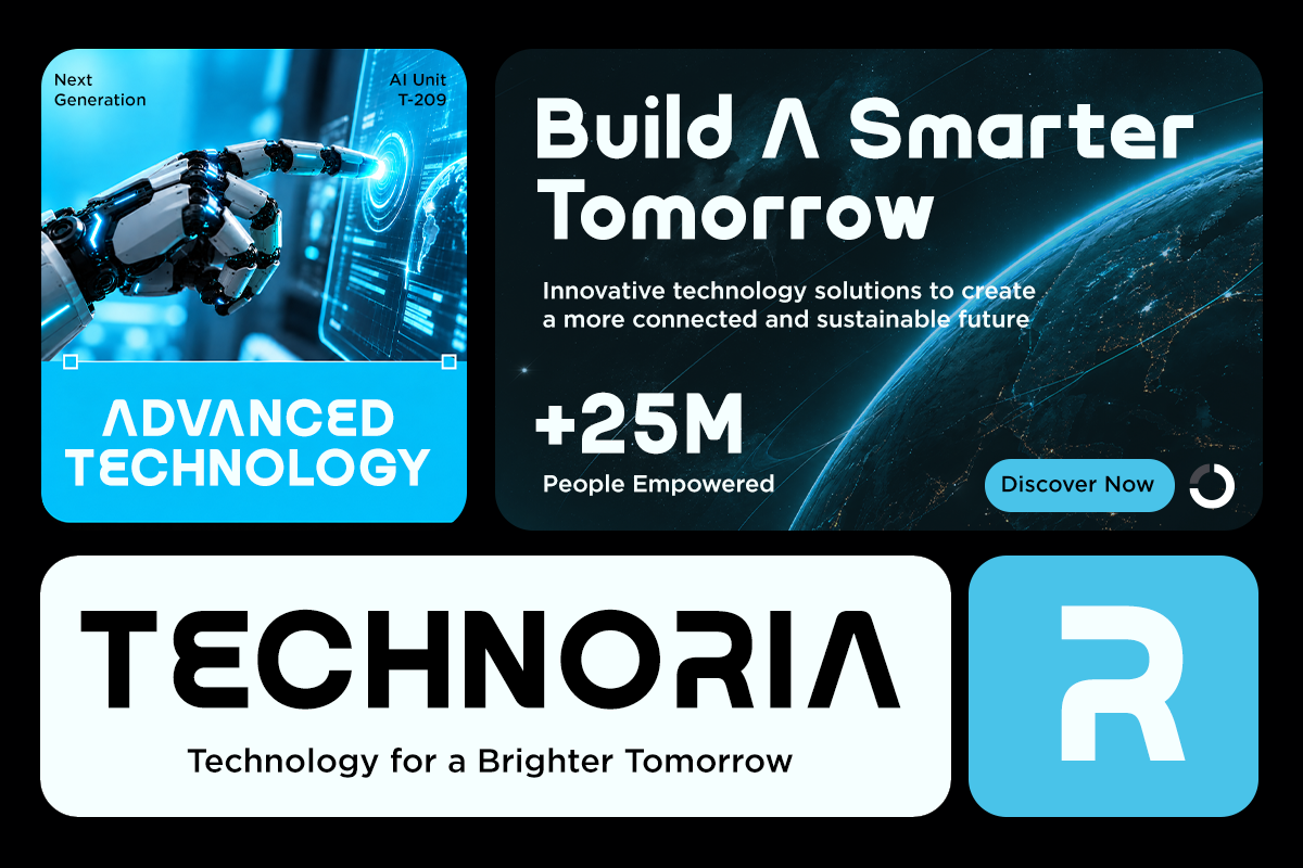 Protica - Futuristic Tech Logo Font, a Sans Serif Font by Font Liner (Photo 3 of 10)