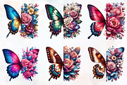 Butterfly Flowers Sublimation Clipar, an Illustration by RobertsArt (Thumbnail 2 of 7)