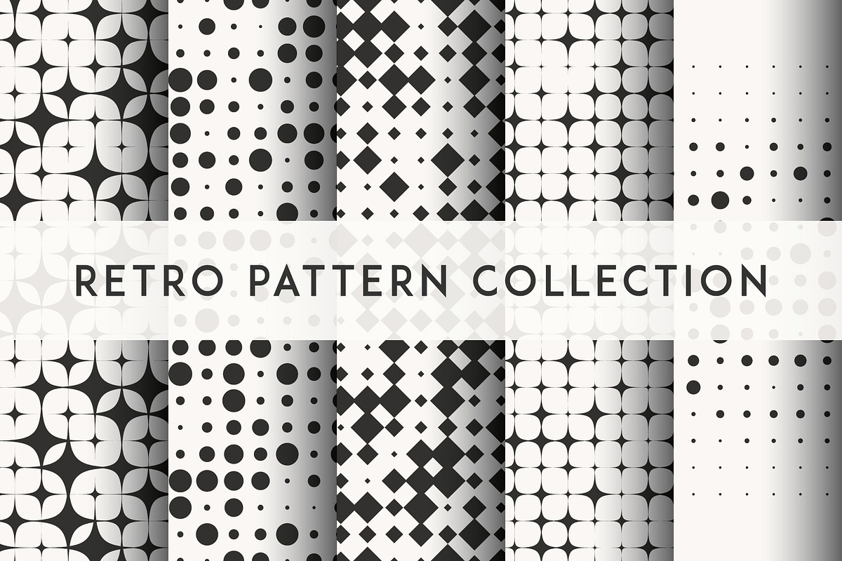 Geometric Retro Patterns, a Pattern Graphic by Greeek (Photo 1 of 6)