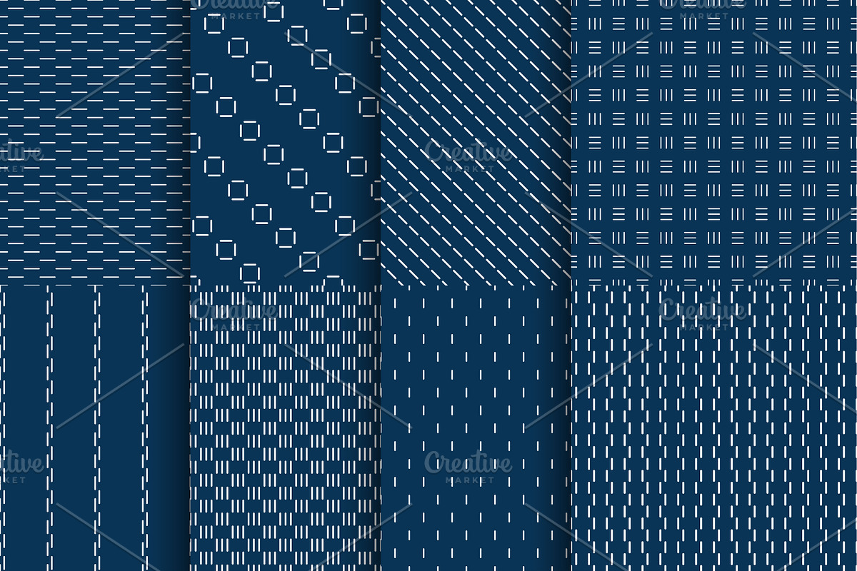 24 blue textile minimal patterns, a Pattern Graphic by ExpressShop (Photo 2 of 6)