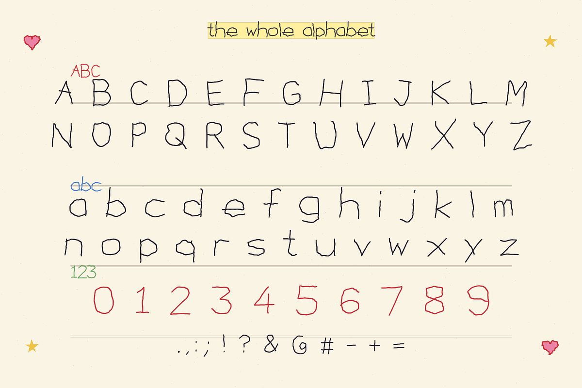 Tryprint — The Font a Kid Made, a Handwritten Font by Lettra Studio (Photo 2 of 12)