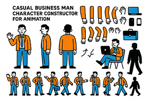 Casual business man character, an Illustration by ZinetroN