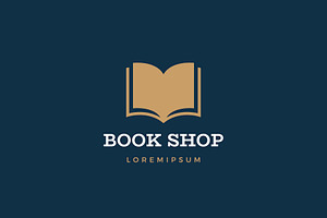 Book logo template., a Branding & Logo Template by lettett