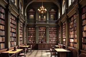 ancient library AI generated, a Photo by WorldOfPhotos