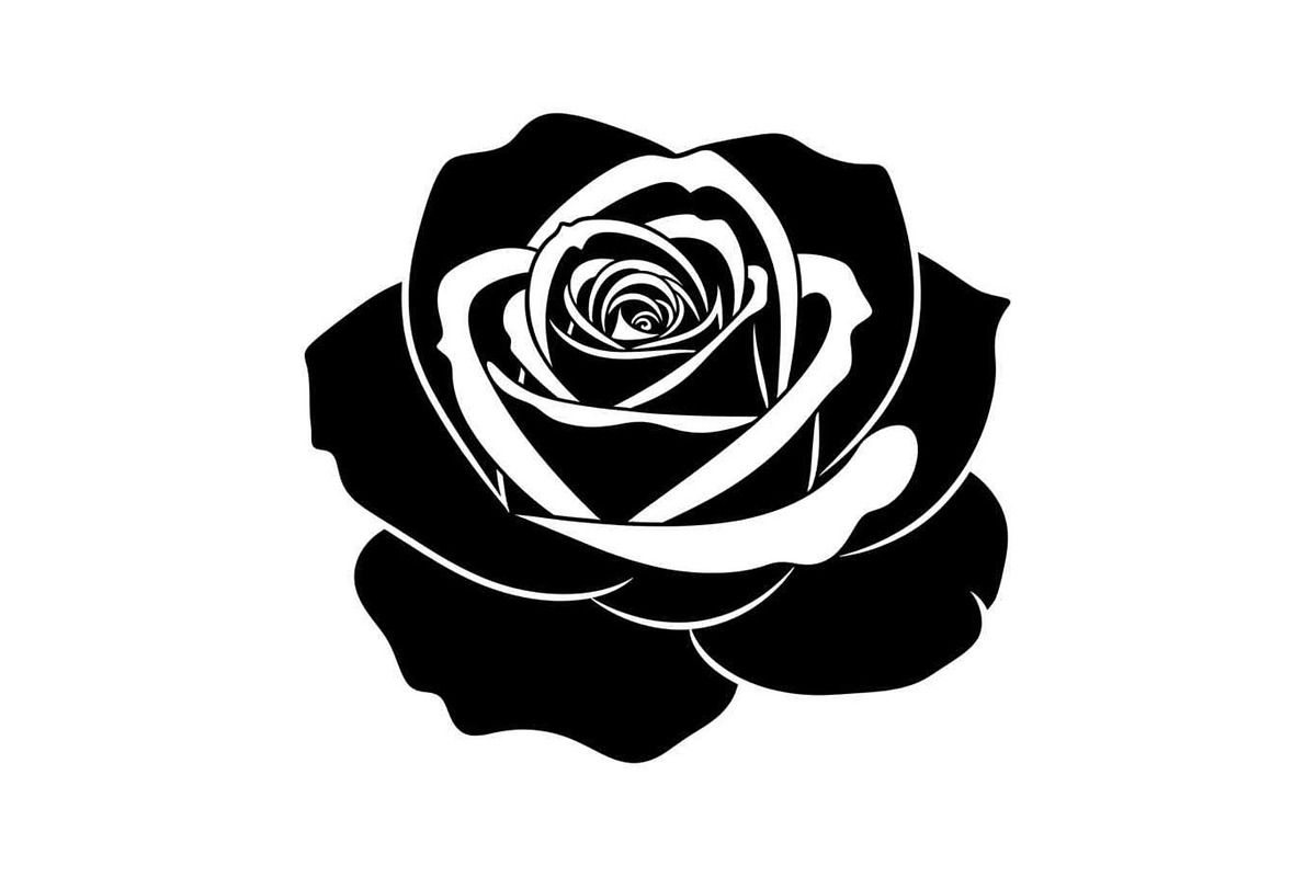50 Black Rose Silhouette Vector Bund, an Illustration by Gaye Art (Photo 23 of 51)