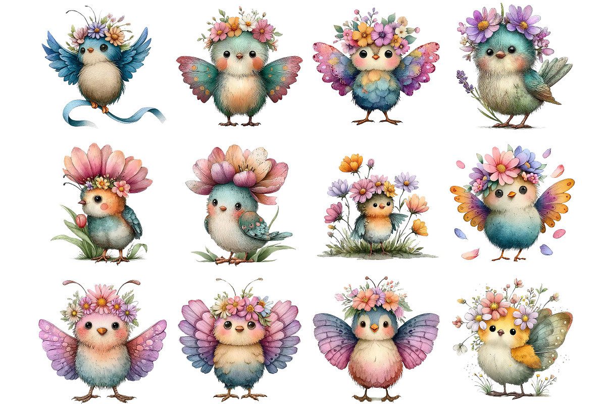 Whimsical Spring Butterfly Clipart, an Illustration by DreamArtGraphic (Photo 3 of 5)