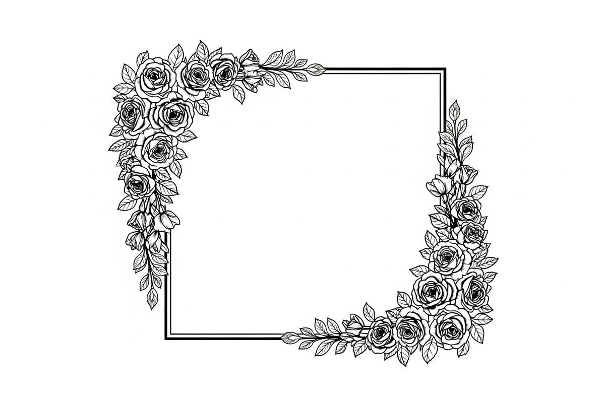 Floral Decorative Frame Vector Bundl, an Illustration by musafir_fashion (Photo 47 of 51)