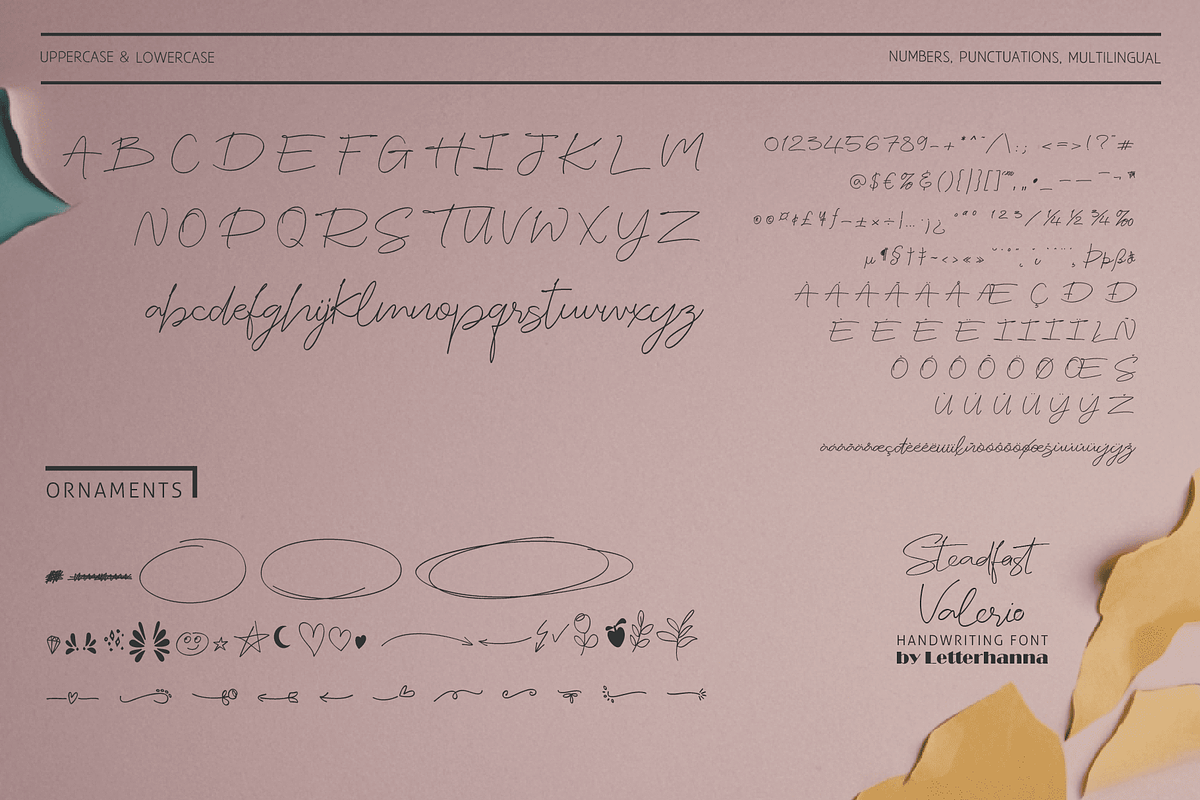 Steadfast Valerio Font, a Handwritten Font by Letterhanna Studio (Photo 4 of 13)