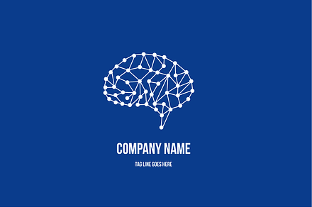 Cool Brain Logo Design Template