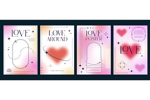 Aesthetic Valentine Day Y2k Posters