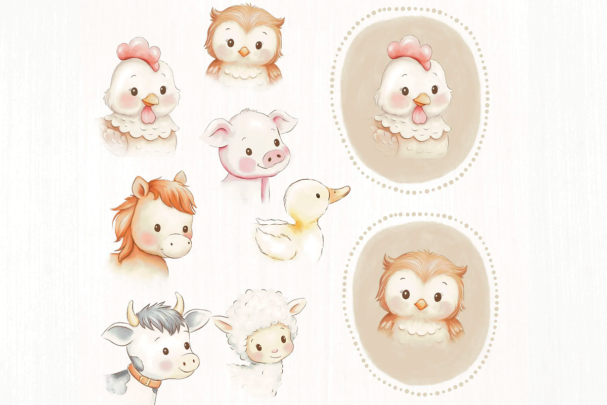 Farm Collection – Vintage Children's, an Illustration by Lolytop Studio (Photo 2 of 9)