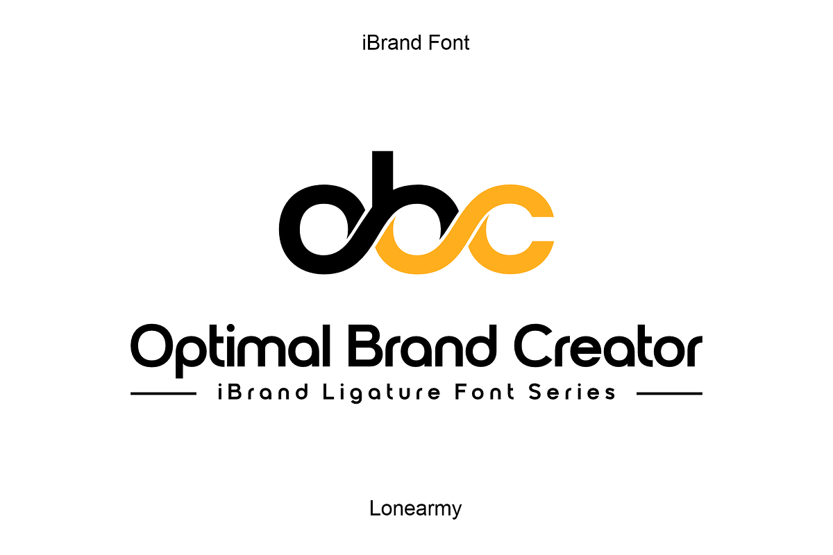 iBrand Ligature - Logo Font, a Font by LoneArmy (Photo 3 of 9)
