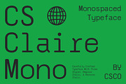 CS Claire Mono – Monospaced Typeface, a Sans Serif Font by Craft Supply Co. (Thumbnail 1 of 8)