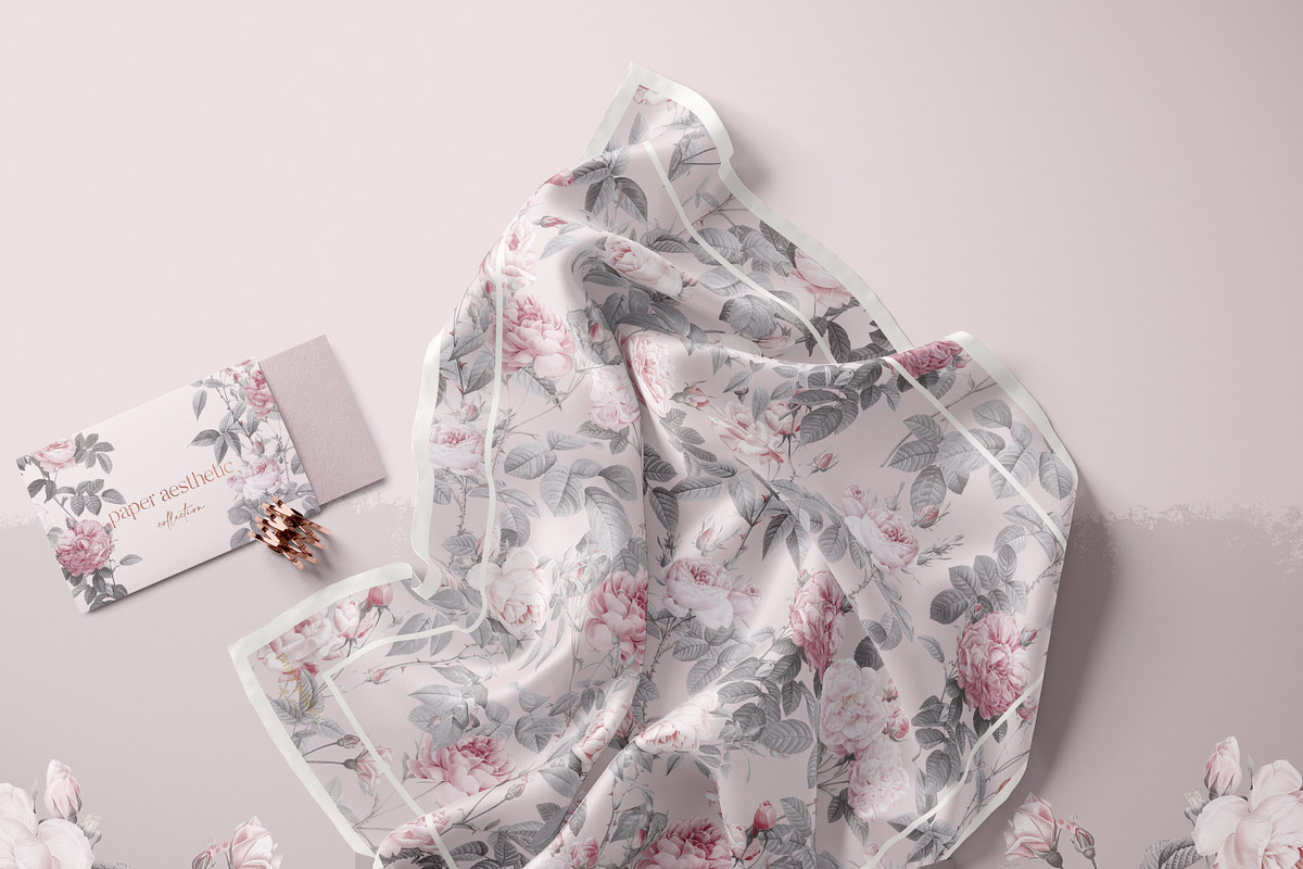 Pastel Pink Flowers Paper Pack, a Pattern Graphic by paper aesthetic (Photo 7 of 9)
