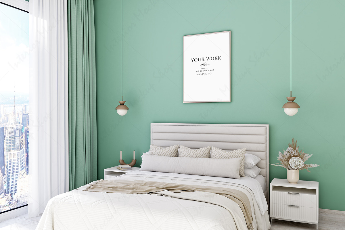 Frame Mockup Bedroom, a Poster Template by Mockup Shop (Photo 1 of 2)