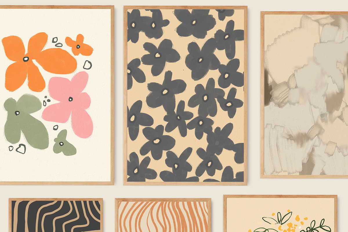 Modern Abstract Wall Art Prints, a Background Graphic by Artemsky (Photo 4 of 11)