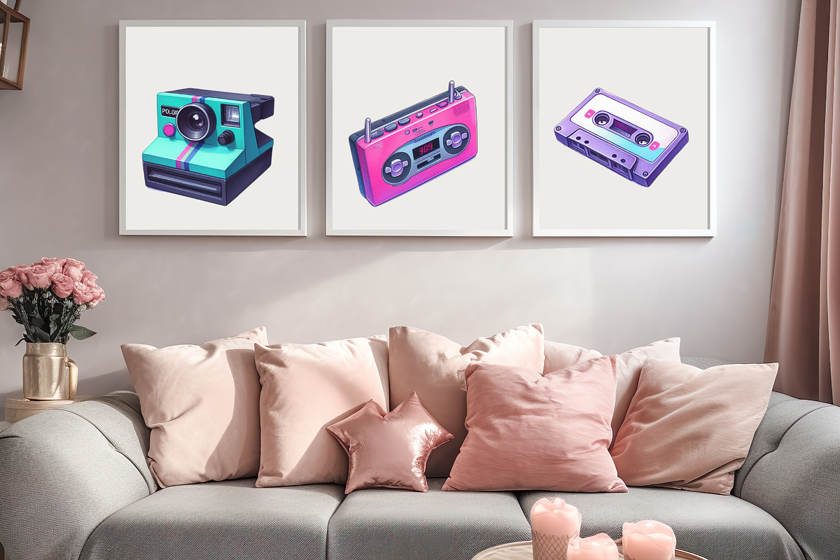 Nostalgic 90s Clipart Bundle, a Decorative Illustration by Bubble Pixel (Photo 4 of 7)