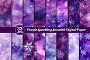 Purple Sparkling Snowfall Paper, a Texture Graphic by Dream Creation (Thumbnail 1 of 7)