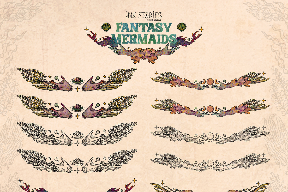 Fantasy Mermaids, a Person Illustration by Ink Stories (Photo 13 of 24)