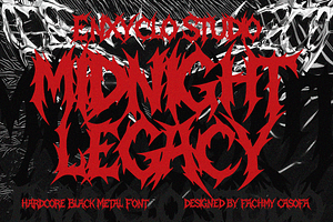 MIDNIGHT LEGACY — Black Metal Font, a Blackletter Font by Enxyclo Studio