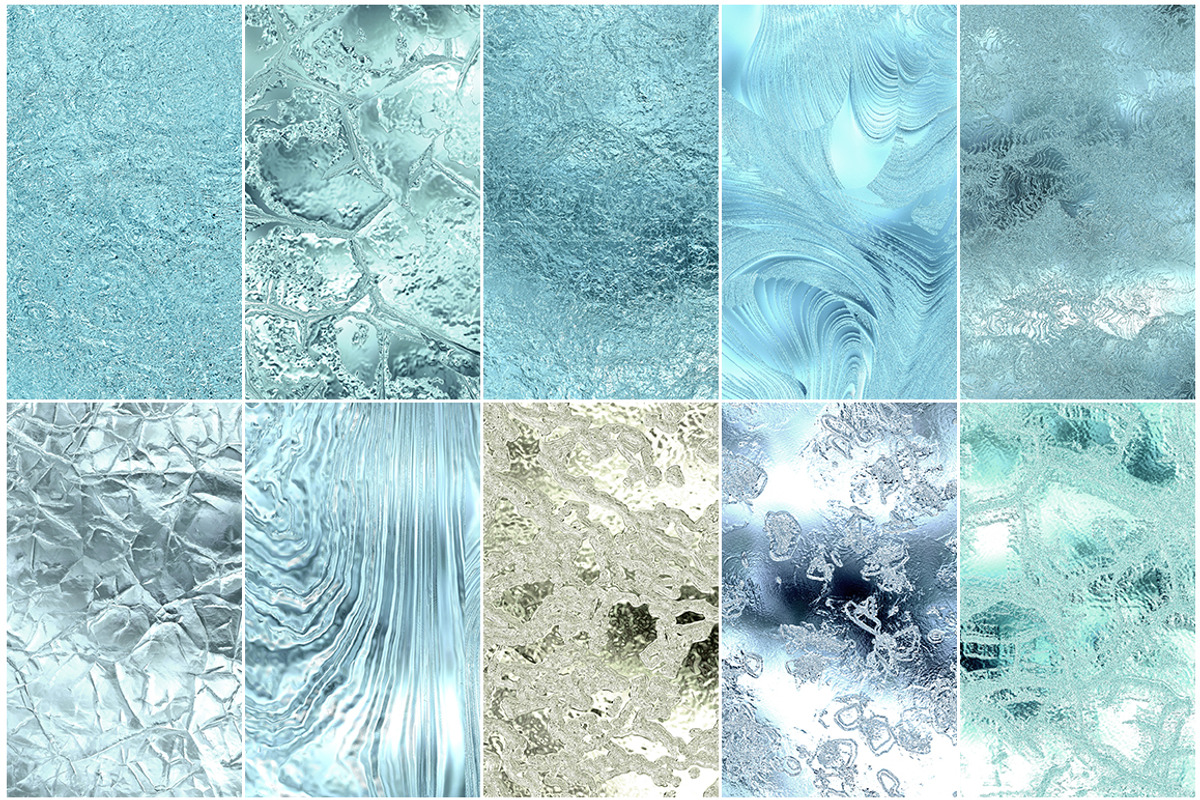 40 Ice Seamless HD Textures Bundle preview 3