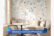 Dining Room Wallpaper Mockup, an Advertising Mockup by Rami's Mockups (Thumbnail 1 of 3)