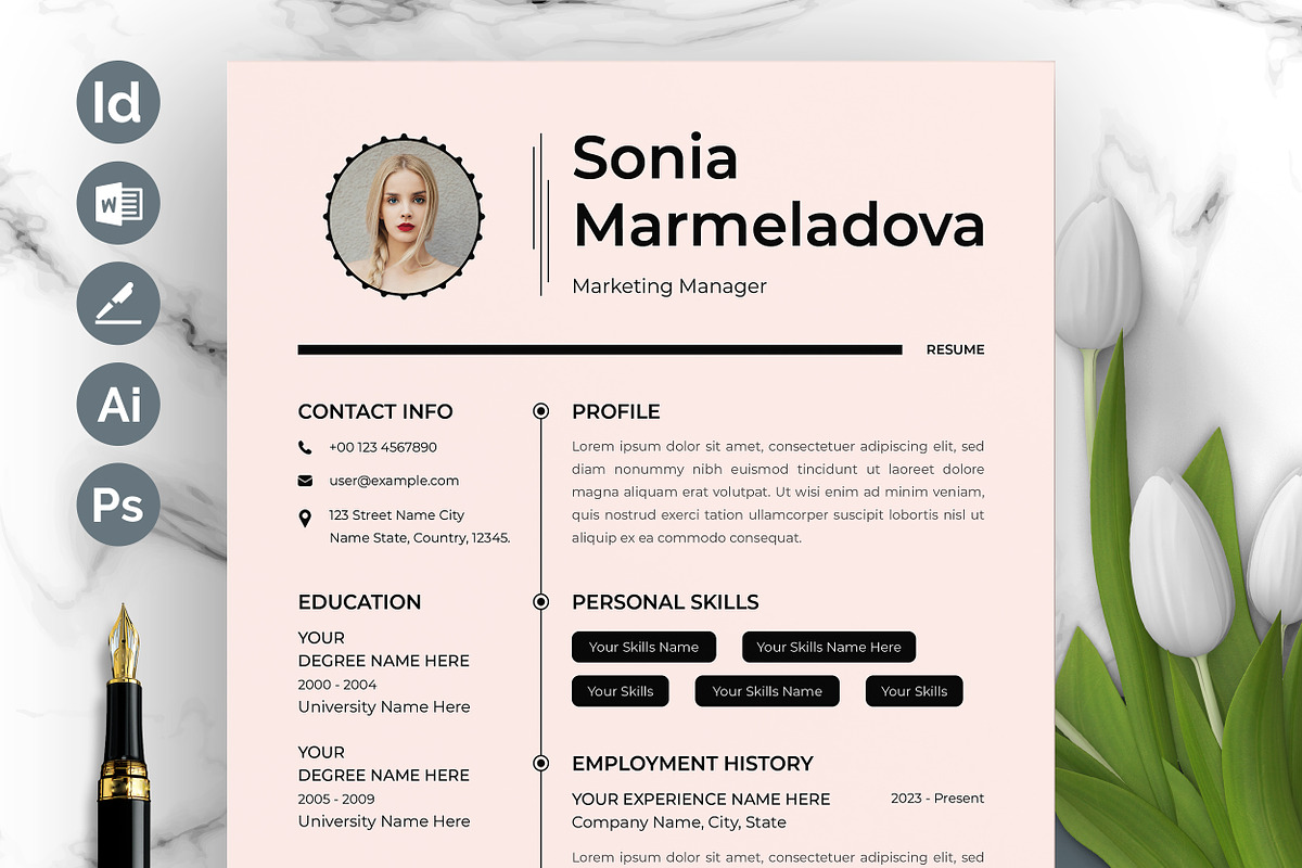 One-Page Resume for Professionals