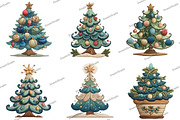 Christmas Tree Clipart, an Illustration by DreamArtGraphic (Thumbnail 2 of 5)