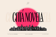 Cittá Novela family, a Font by Jvne77 (Thumbnail 1 of 8)