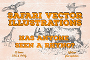 52 Safari Vector Illustrations, an Animal Illustration by TheBlackPixelCo (Thumbnail 1 of 5)