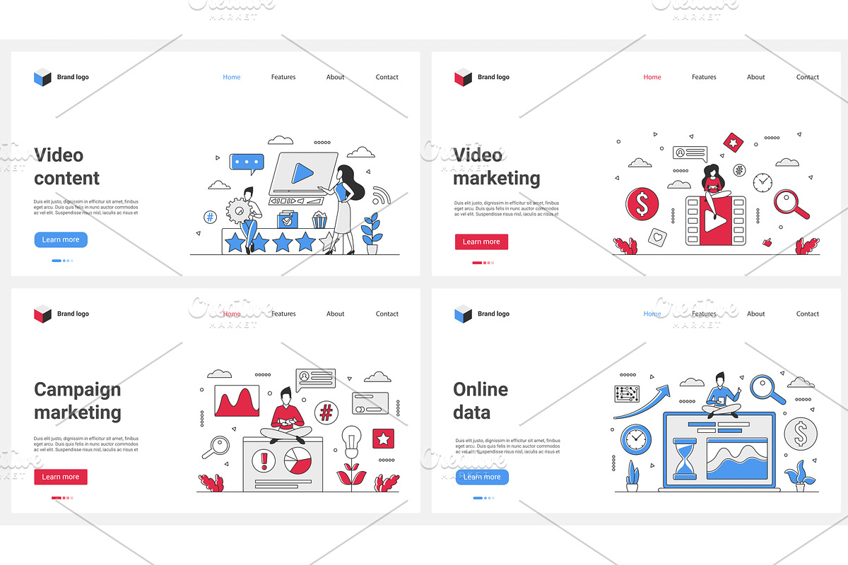 Video content, marketing campaign, a Finance Illustration by Lemberg Vector