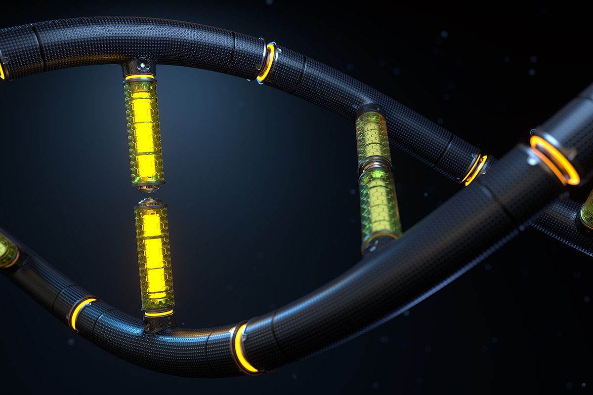 Artificial DNA strand, a Healthcare Illustration by iLexx (Photo 2 of 4)