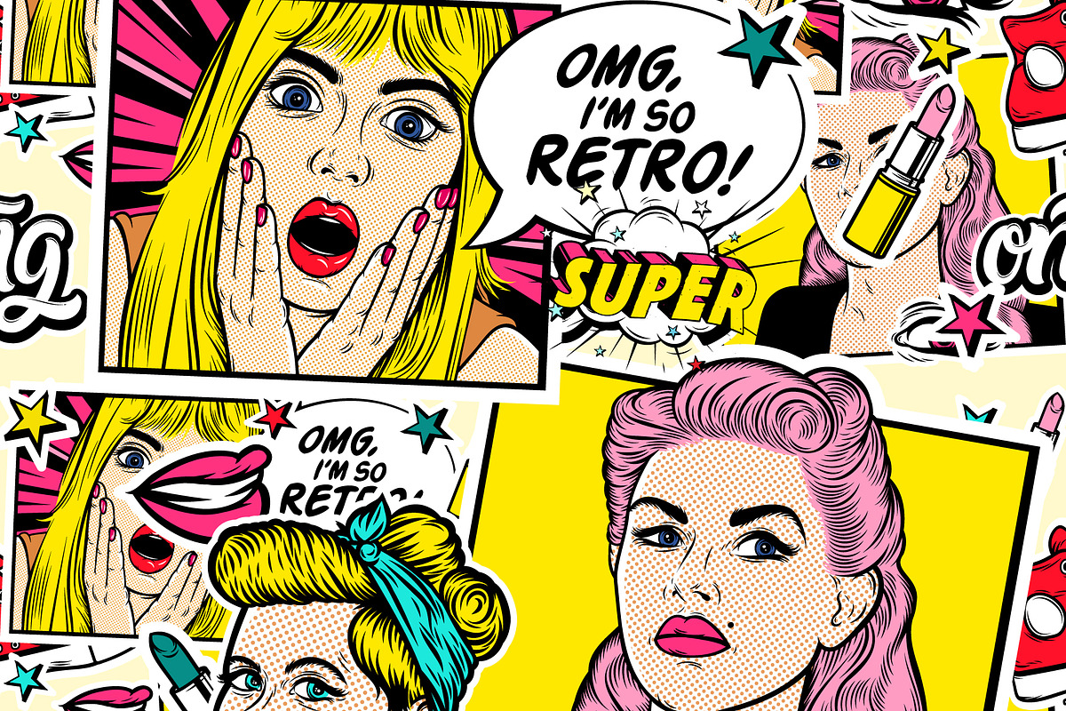 Crazy Pop Art Pattern, a Pattern Graphic by verywell (Photo 2 of 2)
